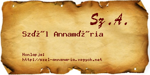 Szél Annamária névjegykártya